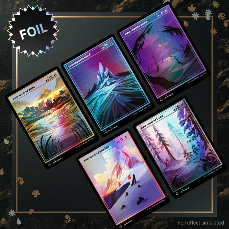 Magic: The Gathering TCG - Secret Lair Drop Series - PixelSnowLands.jpg - Foil Edition Card Game Wizards of the Coast