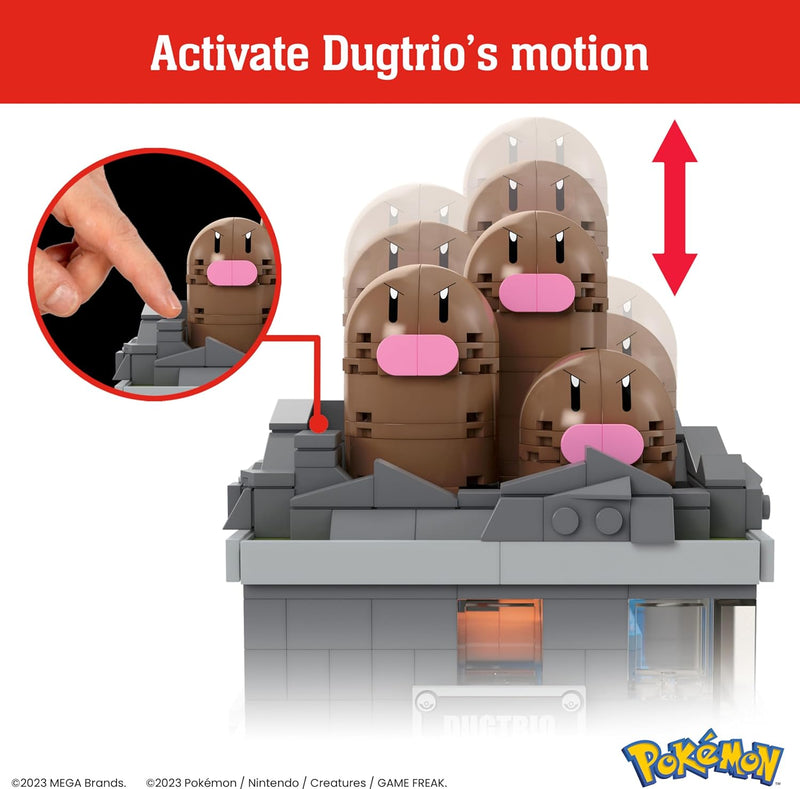 MEGA Pokemon: Mini Motion Dugtrio - 350 Piece Building Set Toys & Games MEGA