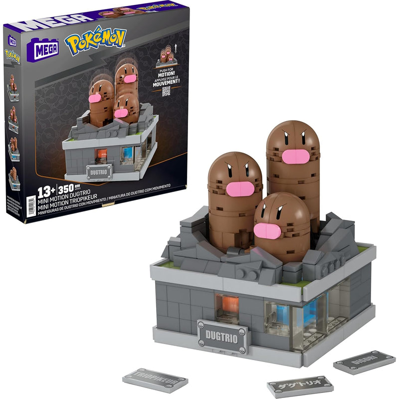 MEGA Pokemon: Mini Motion Dugtrio - 350 Piece Building Set Toys & Games MEGA