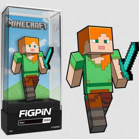 Minecraft FiGPiN: Alex #1324 – Official Exclusive Limited to 750 Pieces! Enamel Pin FiGPiN