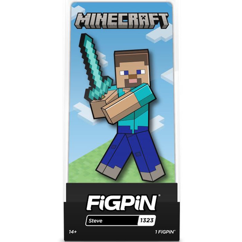 Minecraft FiGPiN: Steve #1323 - FiGPiN Official Exclusive Limited to 750 Pieces Enamel Pin FiGPiN