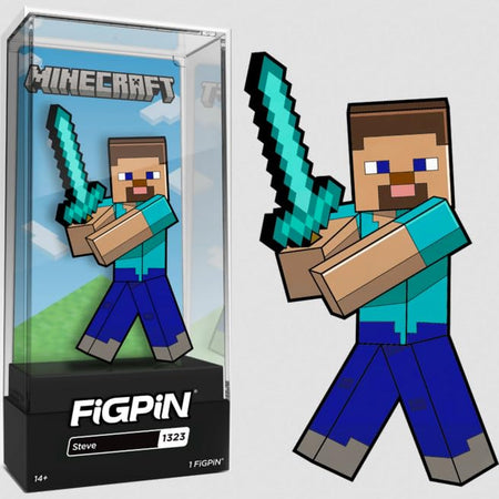 Minecraft FiGPiN: Steve #1323 - FiGPiN Official Exclusive Limited to 750 Pieces Enamel Pin FiGPiN