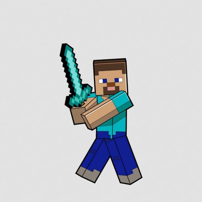 Minecraft FiGPiN: Steve #1323 - FiGPiN Official Exclusive Limited to 750 Pieces Enamel Pin FiGPiN