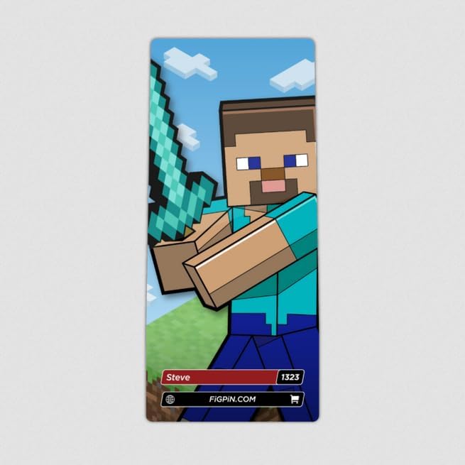 Minecraft FiGPiN: Steve #1323 - FiGPiN Official Exclusive Limited to 750 Pieces Enamel Pin FiGPiN