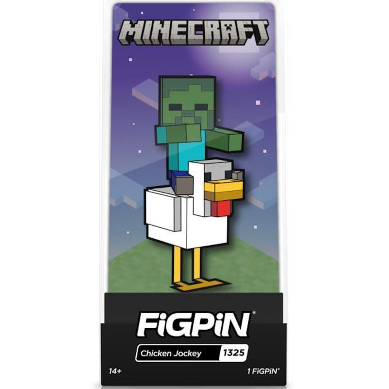 Minecraft FiGPiN: Chicken Jockey #1325 FiGPiN Official Exclusive – Limited Edition of 750 Pieces Enamel Pin FiGPiN