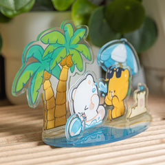 Milk Mocha Bear: Sunny Getaway Acrylic Standee Standee Milk Mocha Bear
