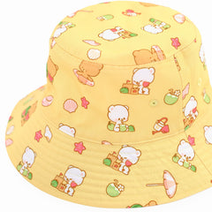 Milk Mocha Bear: Beach Day Reversible Bucket Hat Hats Milk Mocha Bear
