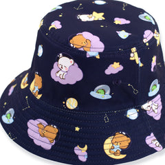 Milk Mocha Bear: Cosmic Dreams Reversible Bucket Hat Hats Milk Mocha Bear