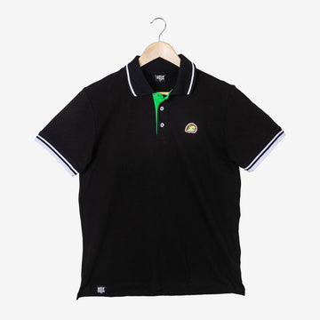 Milk Mocha Bear: Matcha Polo Shirt Polos Milk Mocha Bear Black Men XS