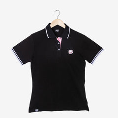 Milk Mocha Bear: Milk Polo Shirt Polos Milk Mocha Bear Black Women XS