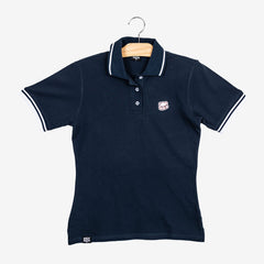 Milk Mocha Bear: Milk Polo Shirt Polos Milk Mocha Bear Navy Women XS