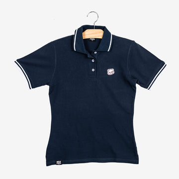 Milk Mocha Bear: Milk Polo Shirt Polos Milk Mocha Bear Navy Women XS