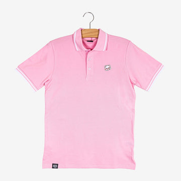 Milk Mocha Bear: Milk Polo Shirt Polos Milk Mocha Bear Pink Men XS
