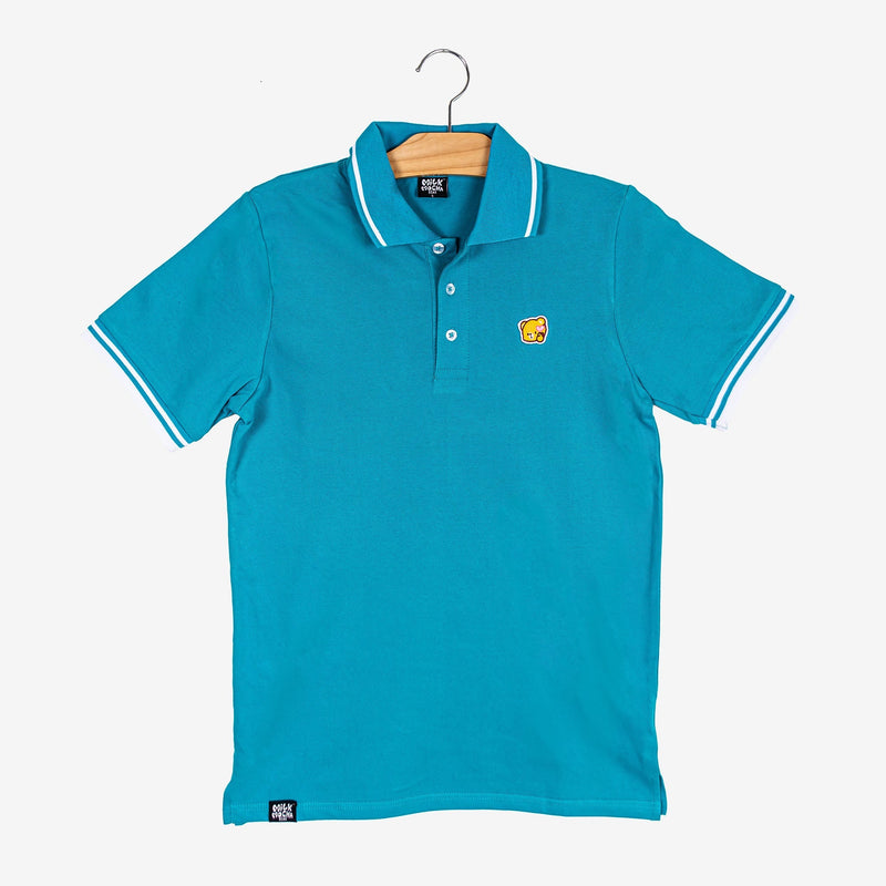 Milk Mocha Bear: Mocha Polo Shirt Polos Milk Mocha Bear Aquamarine Men XS