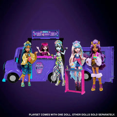 Monster High: Fangtastic Rockin Food Truck Draculaura Doll & Playset & Pullout Stage Toys & Games Mattel