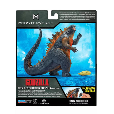 MonsterVerse Godzilla: City Destruction Godzilla with Tank - 6" Toys & Games Playmates