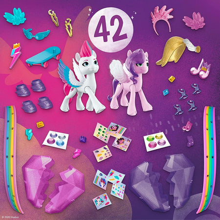 My Little Pony: A New Generation Movie Crystal Adventure Sisters Toy Multipack - 2 Pony Figures and 40 Surprise Accessories Toys & Games Hasbro