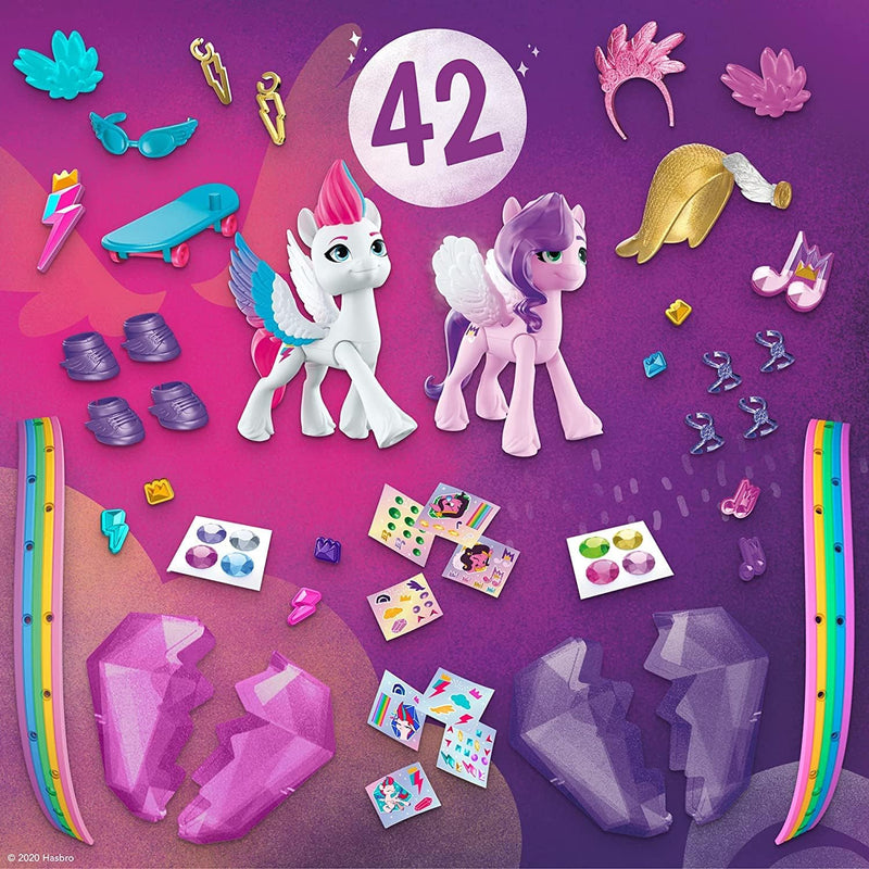 My Little Pony: A New Generation Movie Crystal Adventure Sisters Toy Multipack - 2 Pony Figures and 40 Surprise Accessories Toys & Games Hasbro