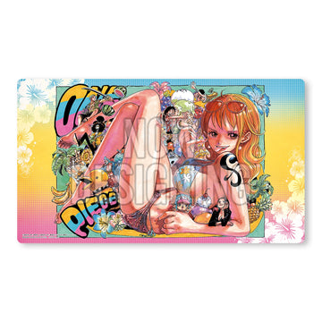 One Piece TCG: Official Limited Edition Nami Playmat w/ 'God' Usopp Promo Card Card Game Bandai Namco