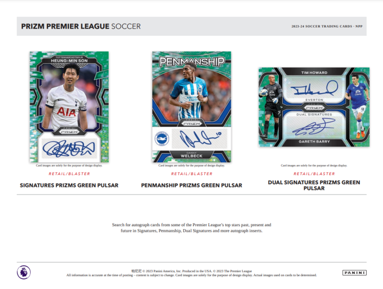Panini: 2023-2024 Prizm Premier League Soccer Blaster Box Card Game Panini