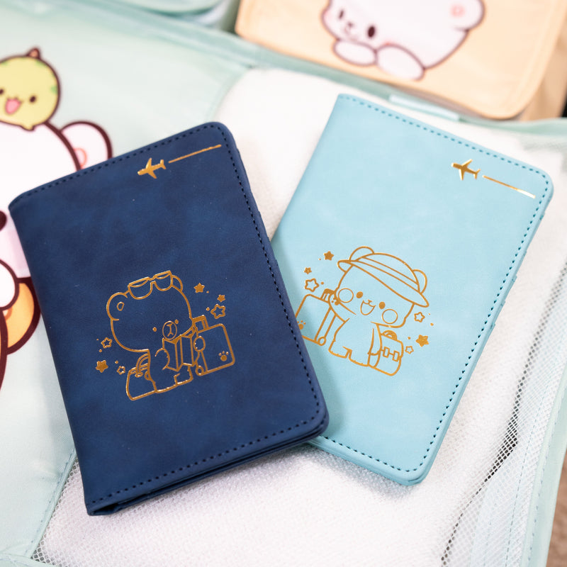 Travel Passport Wallet - Mocha Travel Accessories Milk Mocha Bear