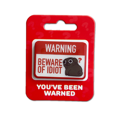 Puglie: Beware of Idiot Ollie Pin Accessory Puglie