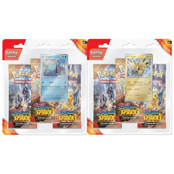 Pokemon TCG: Scarlet & Violet - Surging Sparks 3 Booster Pack Blister Bundle Card Game Pokemon