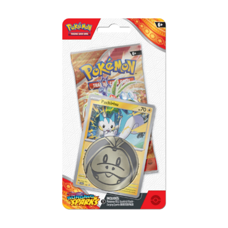 Pokemon TCG: Scarlet & Violet - Surging Sparks Checklane Blister - Pachirisu Promo Card Game Pokemon