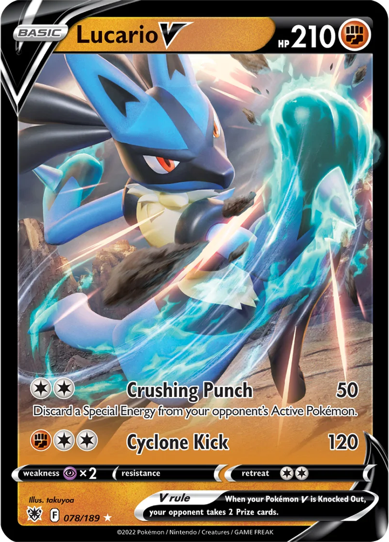 Pokemon TCG: Heavy Hitters Premium Collection Box: Featuring: Lucario V, Tyranitar V, Lucario & Tyranitar Card Game Pokemon