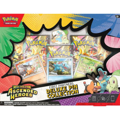 Pokemon TCG: Mega Evolution - Ascended Heroes First Partners Deluxe Pin Collection (Chikorita, Tepig, and Totodile) Card Game Pokemon
