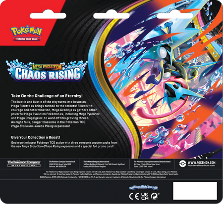 Pokemon TCG: Mega Evolution - Chaos Rising 3 Pack Blister (Charmeleon) Card Game Pokemon