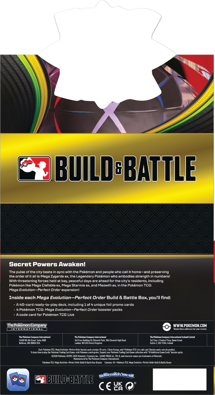Pokemon TCG: Mega Evolution - Perfect Order Build & Battle Box Card Game Pokemon
