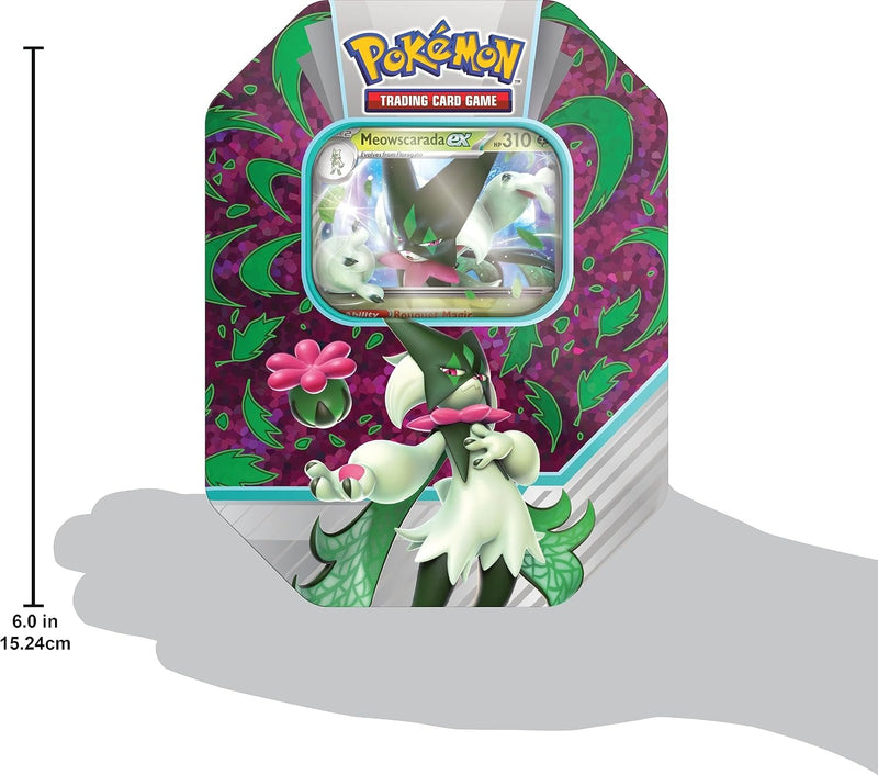 Pokemon TCG: Paldea Partners Tin - Meowscarada ex - 4 Packs