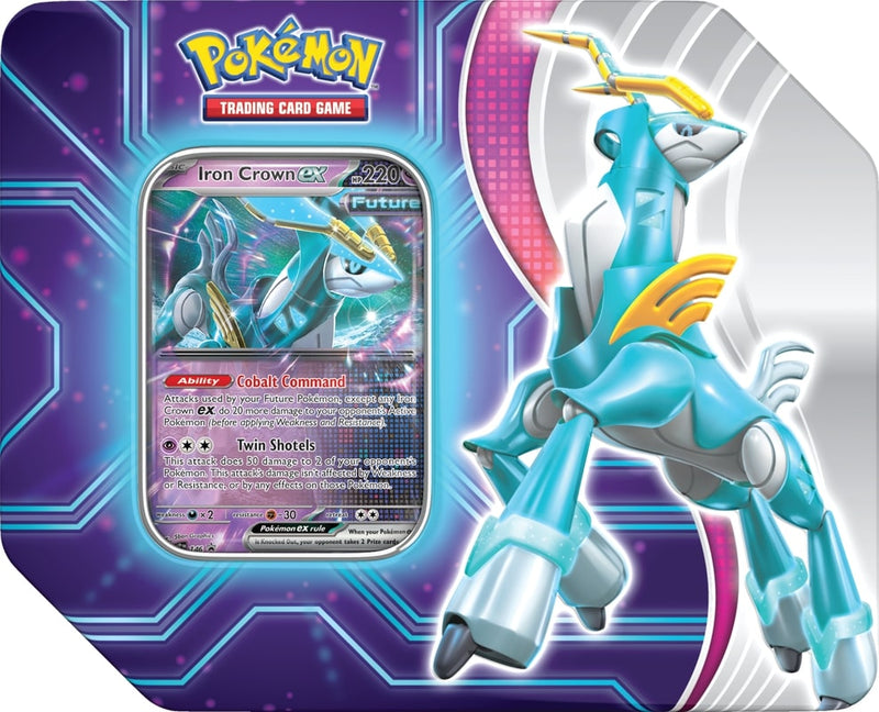 Pokemon TCG: Scarlet & Violet - Paradox Destinies Tin Card Game Pokemon Iron Crown EX