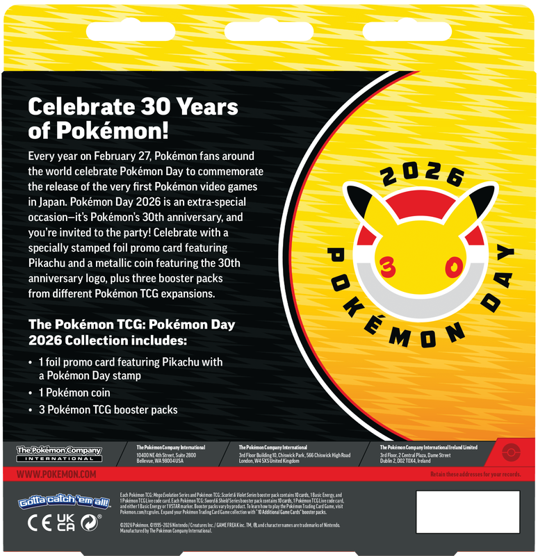 Pokemon TCG: Pokemon Day 2026 Collection Card Game Pokemon