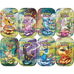 Pokemon TCG: Scarlet & Violet Prismatic Evolutions Mini Tin Display Box - 8 Tins Card Game Pokemon