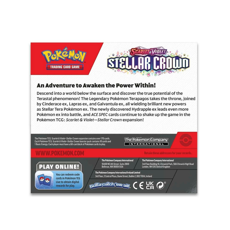 Pokemon TCG: Scarlet & Violet - Stellar Crown Booster Box - 36 Packs Card Game Pokemon