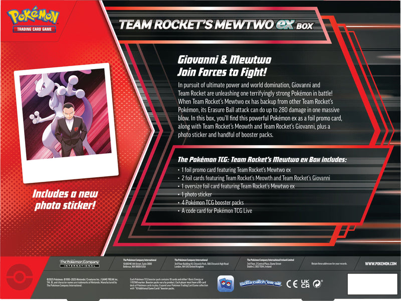 Pokemon TCG: Scarlet & Violet - Team Rocket’s Mewtwo ex Box Card Game Pokemon