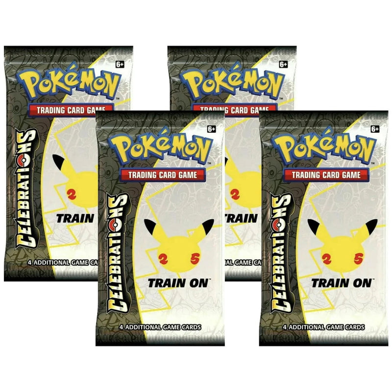 Pokemon TCG: Celebrations 25th Anniversary Booster Packs - 4 Packs Card Game Pokemon