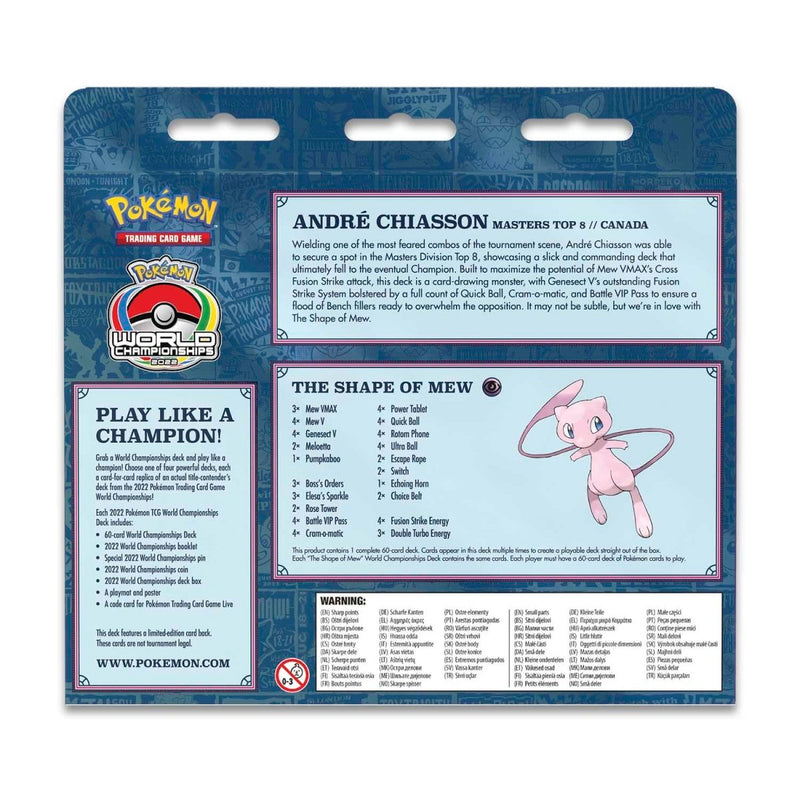 Pokemon TCG: 2022 Pokemon World Championships Deck - Andre Chiasson, The Shape of Mew Card Game Pokemon