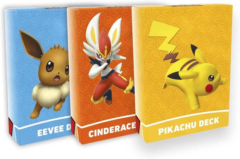 Pokemon TCG: Battle Academy - Cinderace V, Pikachu V & Eevee V Card Game Pokemon