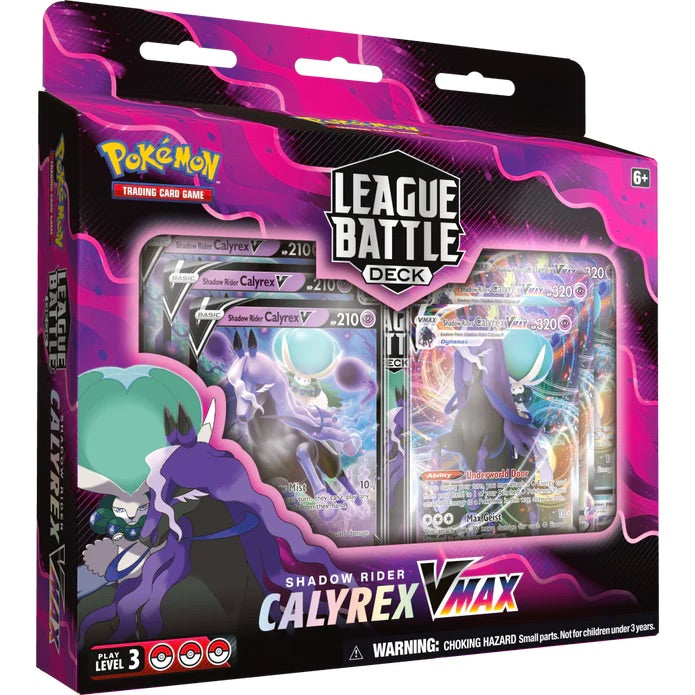 Pokemon TCG: Calyrex VMax League Battle Deck Display - Shadow Rider or Ice Rider - 6 Decks Card Game Pokemon