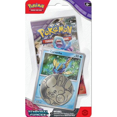 Pokemon TCG: Scarlet & Violet Temporal Forces Checklane Blister - Carvanha Card Game Pokemon
