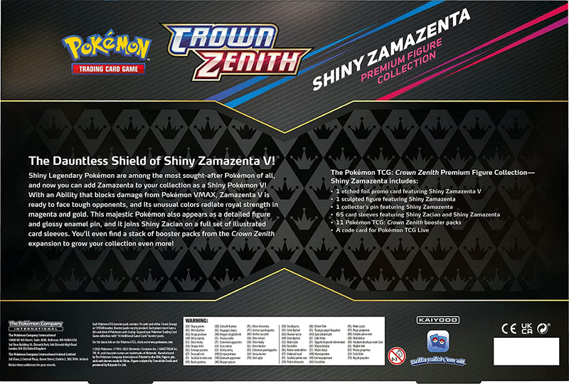 Pokemon TCG: Crown Zenith Premium Figure Collection - Shiny Zamazenta Card Game Pokemon
