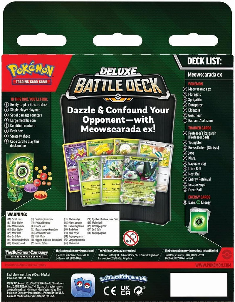 Pokemon TCG: Meowscarada ex Deluxe Battle Deck Card Game Pokemon