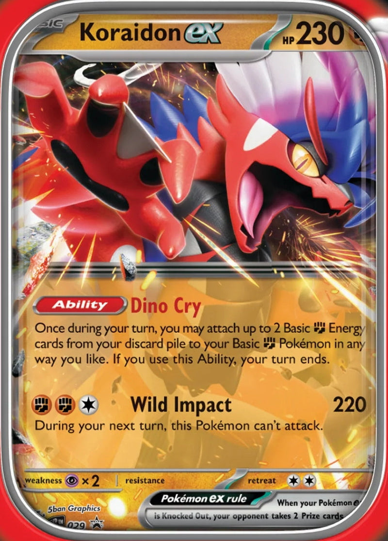 Pokemon TCG: Paldea Legends Tin Bundle - Miraidon ex & Koraidon Ex Card Game Pokemon