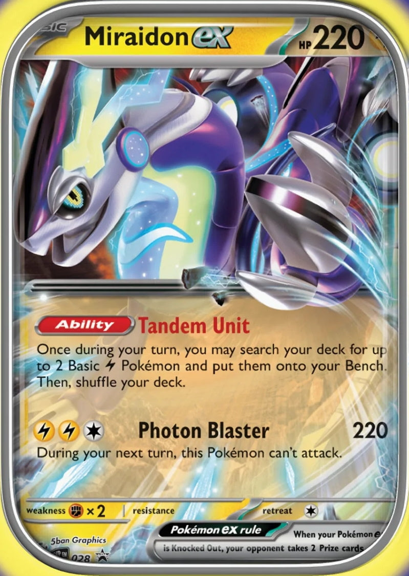 Pokemon TCG: Paldea Legends Tin Bundle - Miraidon ex & Koraidon Ex Card Game Pokemon