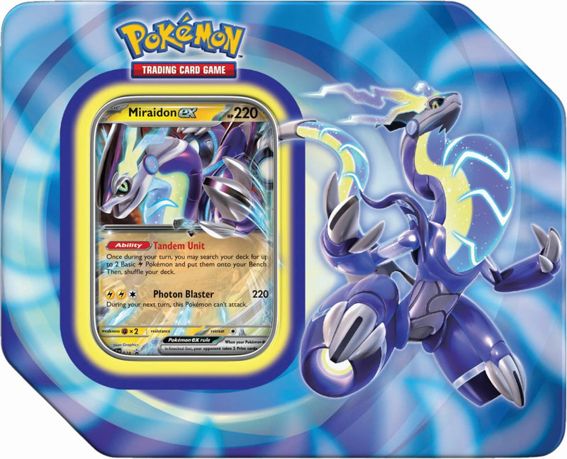 Pokemon TCG: Paldea Legends Tin Bundle - Miraidon ex & Koraidon Ex Card Game Pokemon