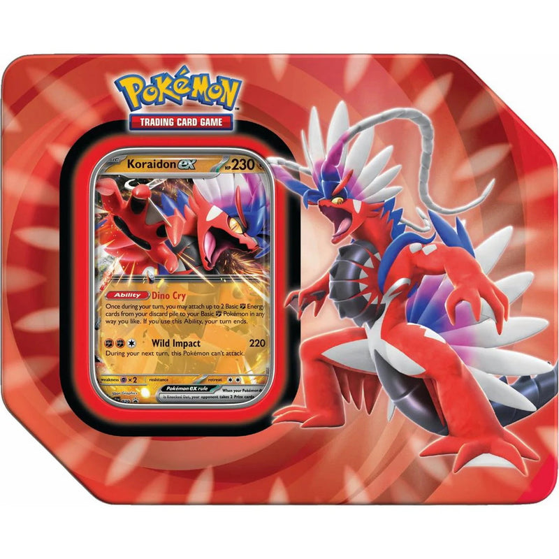 Pokemon TCG: Paldea Legends Tin Bundle - Miraidon ex & Koraidon Ex Card Game Pokemon