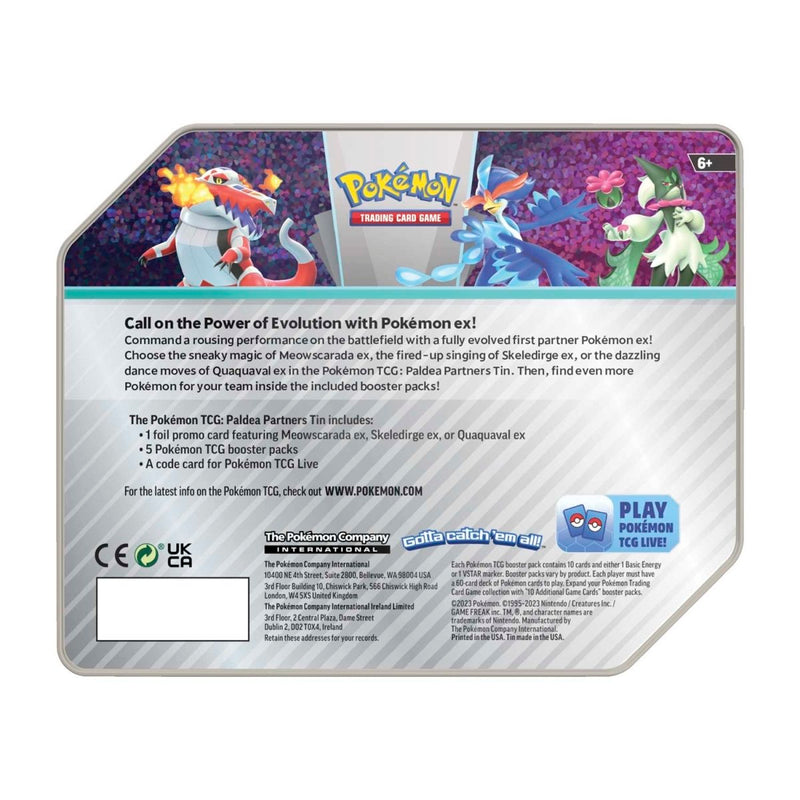 Pokemon TCG: Paldea Partners Tin - Meowscarada ex Card Game Pokemon